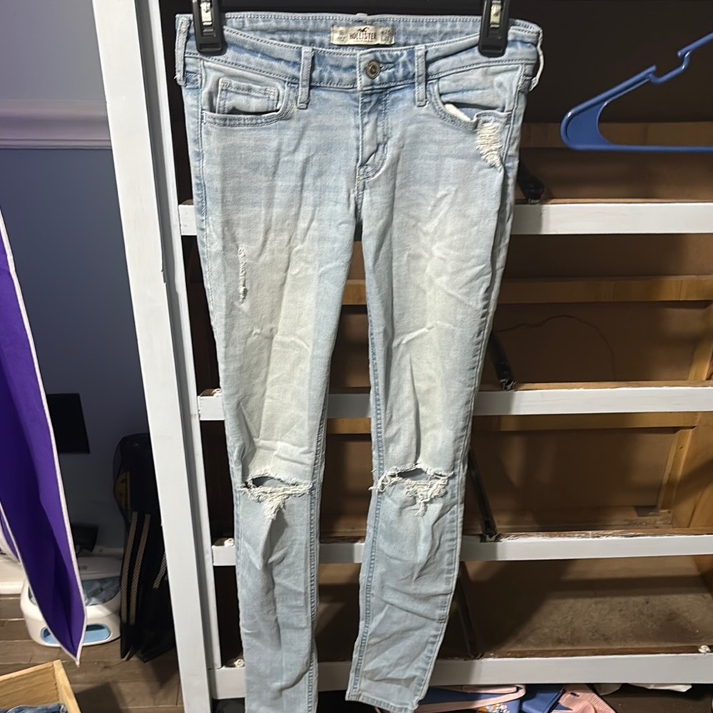 Hollister Blue Skinny Jeans Light Wash